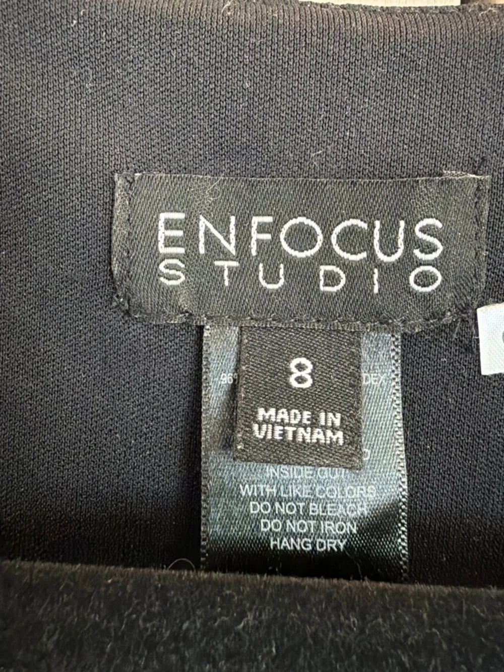 Enfocus Studio Teal & Black Printed Belted Midi Dress | Puff Sleeve | Size 8 - Picture 4 of 5